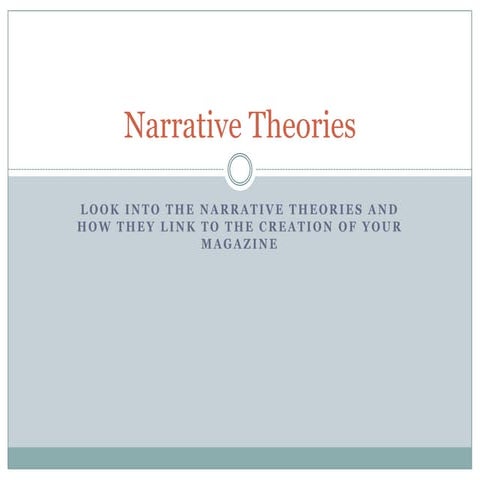 Narrative theories slideshare