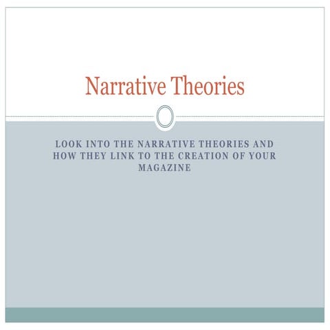   Narrative theories slideshare