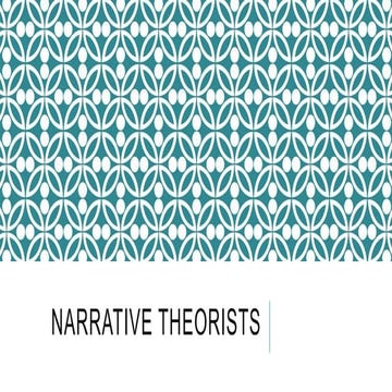 Narrative Theorists