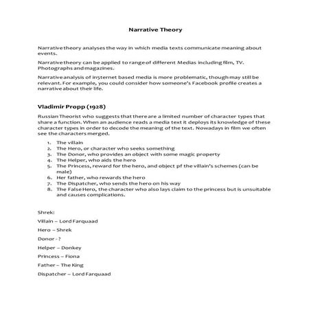 Narrative theory
