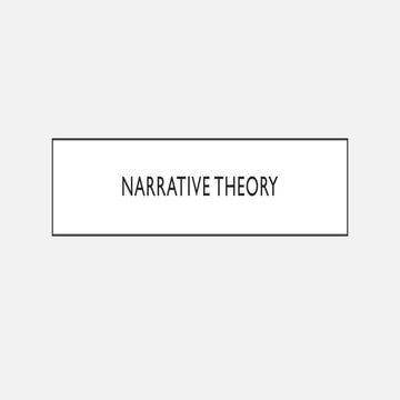Narrative theory