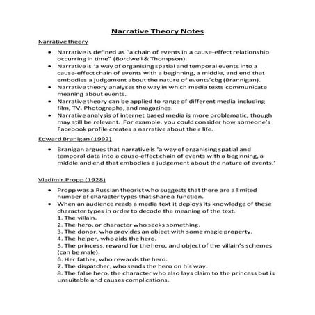 Narrative theory