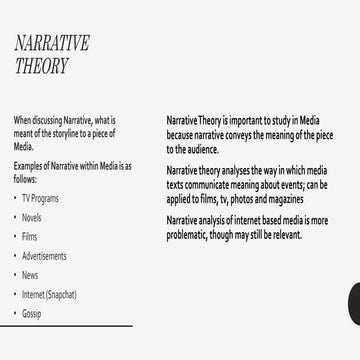 Narrative Film Theory