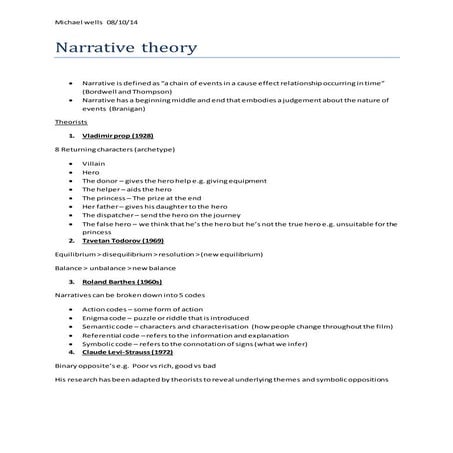 Narrative theory   theorists