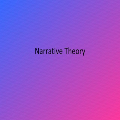 Narrative theory (2)