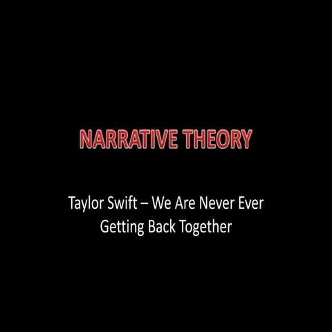 Narrative theory 2