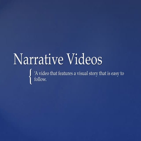 Narrative Music Videos