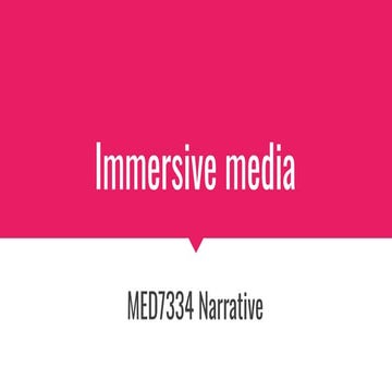 Telling factual stories in virtual reality, 360 degree video and augmented re...