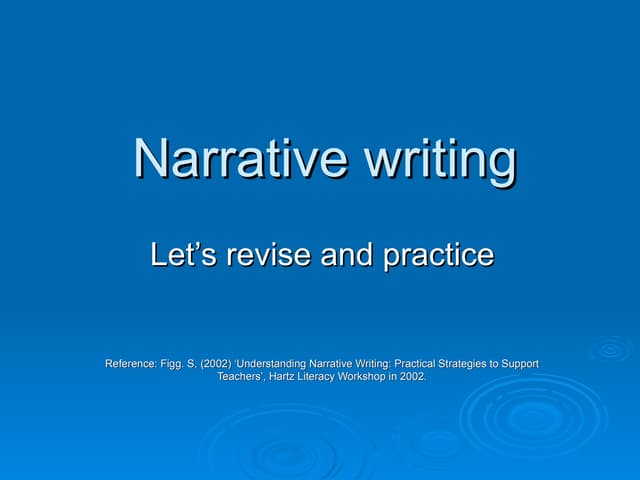 Narrative essay powerpoint