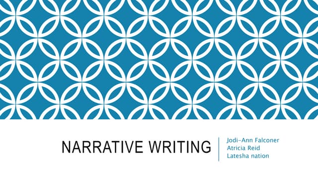 Narrative writing