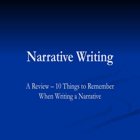 Mastering Narrative Writing: 10 Essential Tips for Engaging Stories | PPTX