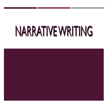 Narrative Writing Week 1 for University_