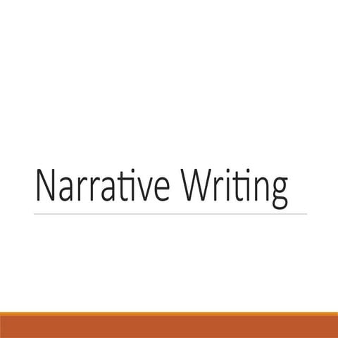 narrative writing project presentation for HS students