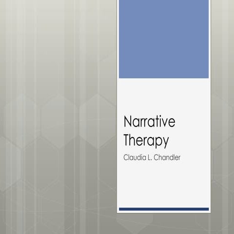 Narrative Therapy 