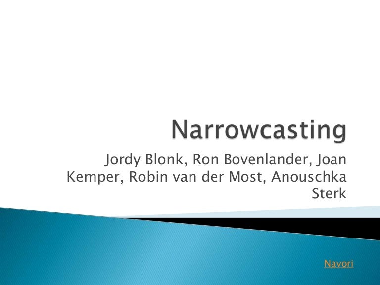 Narrowcasting PPT Definitief