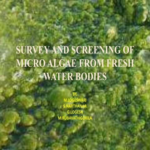 fresh water algae-a survey