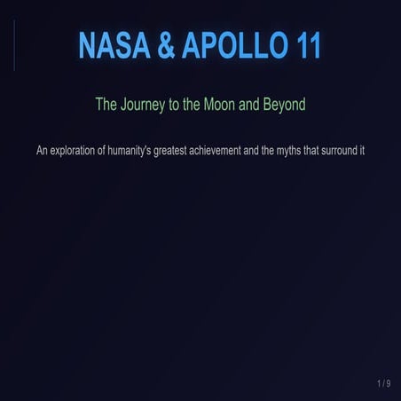 NASA and Apollo presentación sobre APOLO 11 el primer alunizaje. | PDF