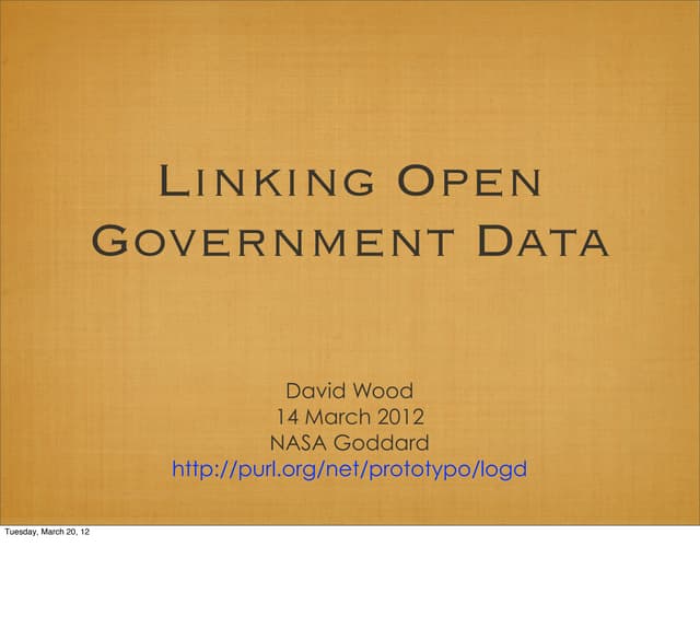 Linking Open Government Data