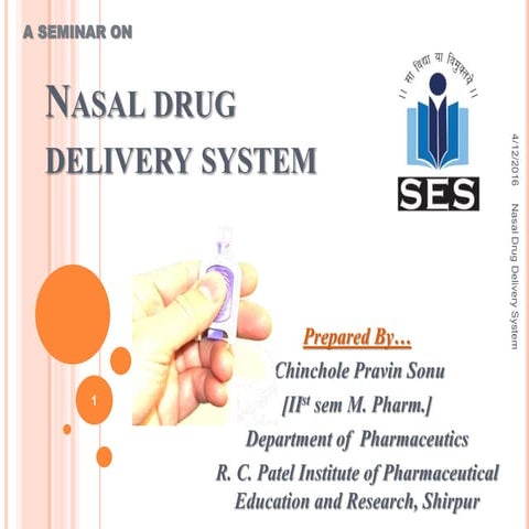 Nasal drug delivery system
