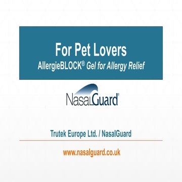 NasalGuard AllergieBLOCK For Pet Lovers- UK PPT 