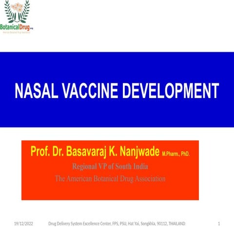 Nasal Vaccine and Therapeutics Development and Delivery.pptx