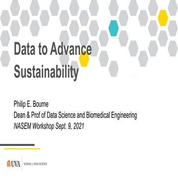 Data to Advance Sustainability