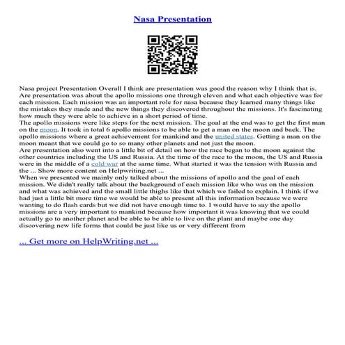 Nasa Presentation
