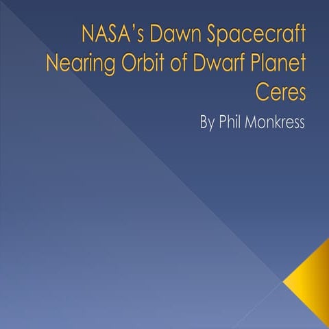 NASA’s Dawn Spacecraft Nearing Orbit of Dwarf Planet Ceres 