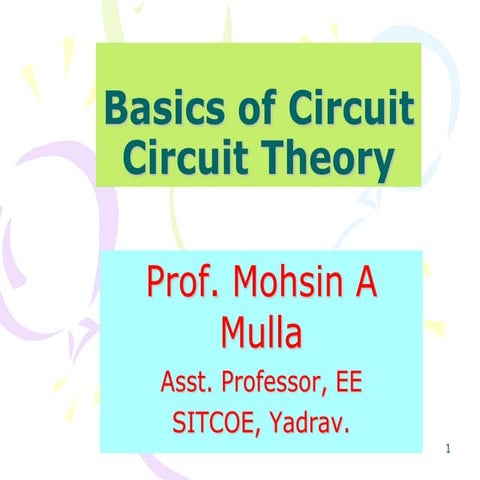 Basics of Electric circuit theory