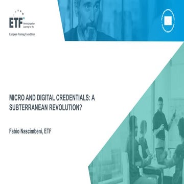 Micro and digital credentials: a subterranean revolution?