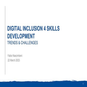 Digital inclusion 4 skills development
