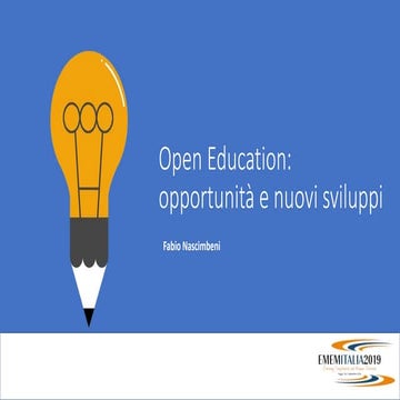 Open Education: opportunita e nuovi sviluppi
