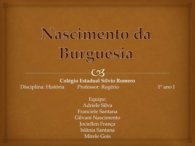 Nascimento da burguesia