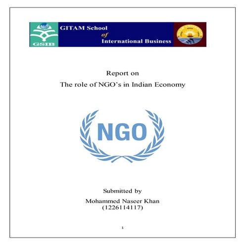 Role of NGOs in Indian economy 