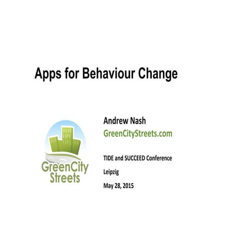 Apps for Transport Behaviour Change