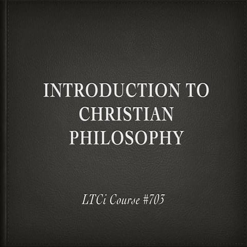 703, Introduction to Christian Philosophy: Nash, worldview thinking