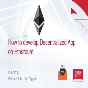 How to develop Decentralized App (ĐApp) on Ethereum