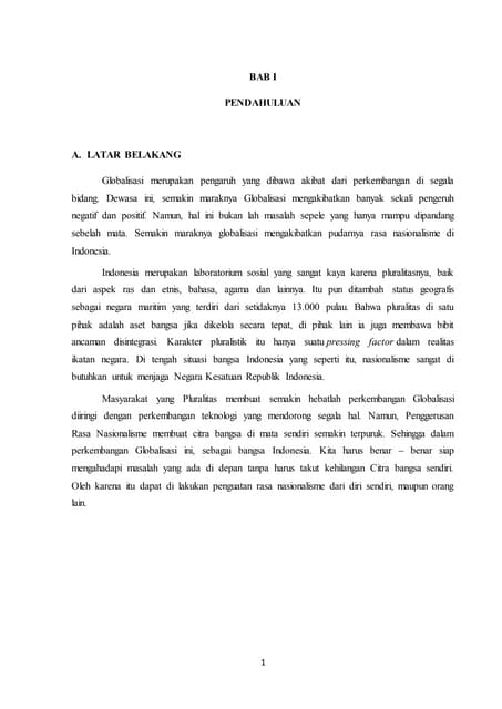 Identitas Nasional Dan Globalisasi