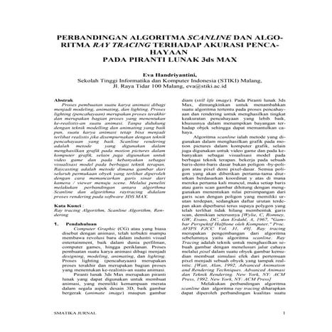 Naskah algorithma ray tracing & sceneline
