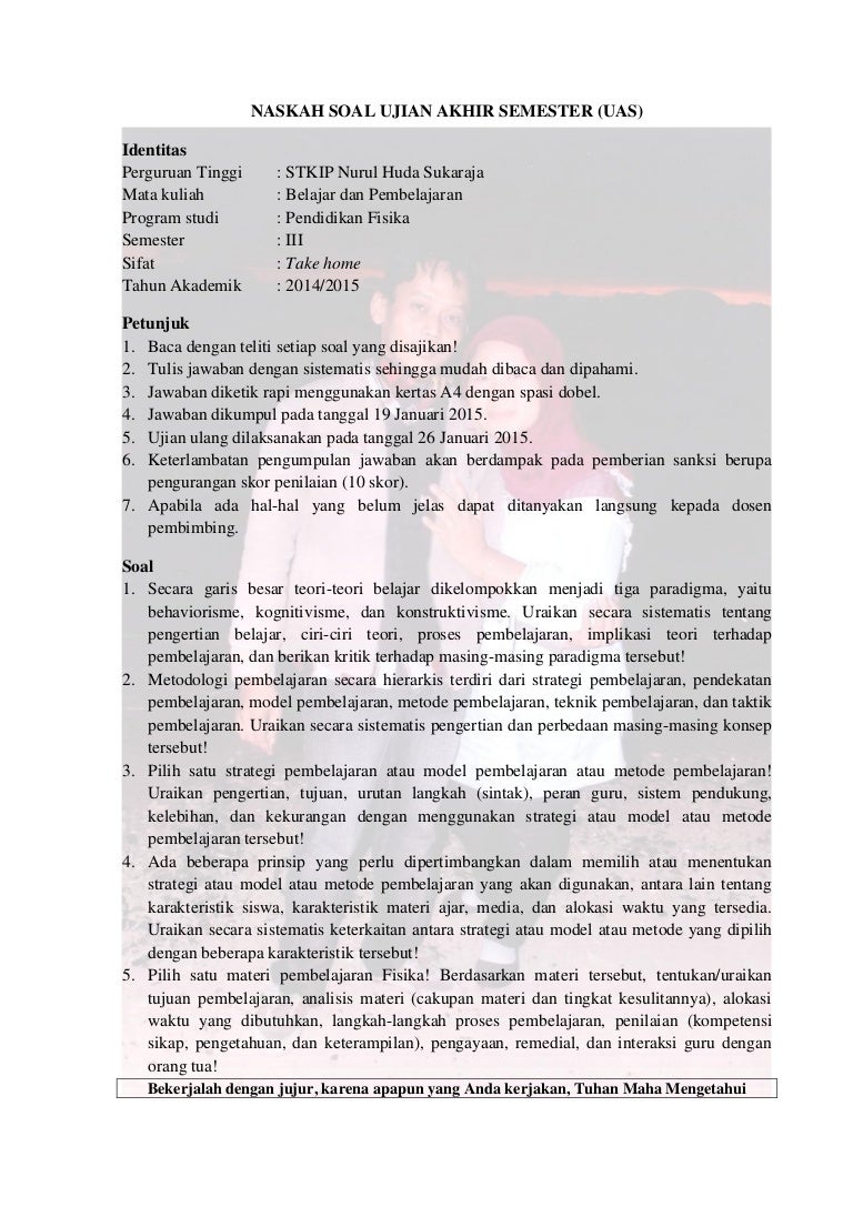 Soal Uts Mata Kuliah Belajar Dan Pembelajaran Berkas Soal Uts Mata Kuliah Belajar Dan Pembelajaran Berkas