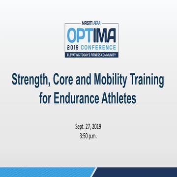 Nasm optima 2019 endurance strength etc