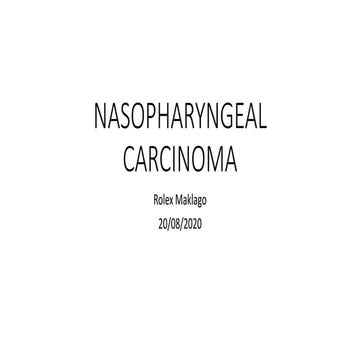 Nasopharyngeal carcinoma2020