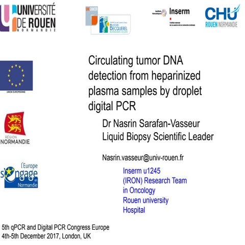 Circulating Tumor DNA Detection from Heparinized Plasma Samples by Droplet Di...