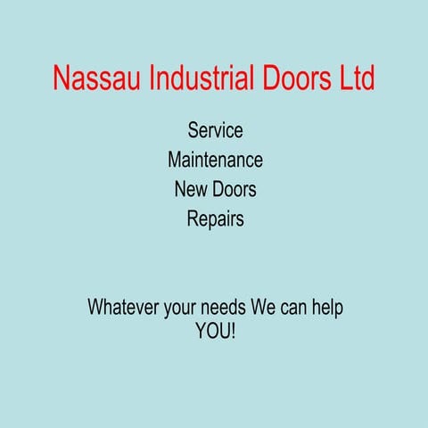 Nassau Industrial Doors Ltd