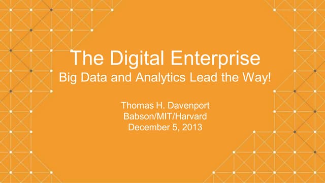Nasscomilf2014 thedigitalenterprise-bigdataandanalyticsleadtheway-thomashdave...