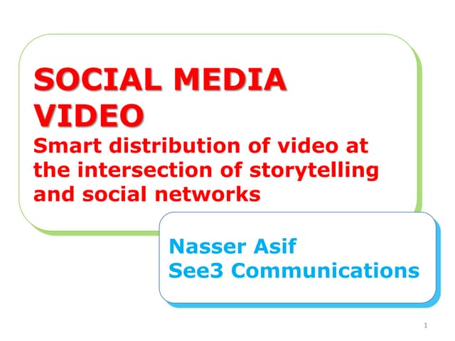 Nasser Asif, See3: Social networks provide nonprofit communicators with a pow...