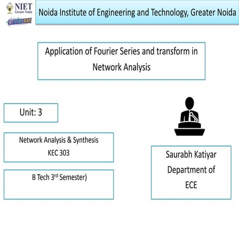 Network analysis & synthesis Fourier Series