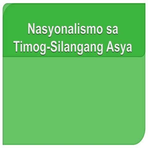 Nasyonalismo sa Timog-Silangang Asya