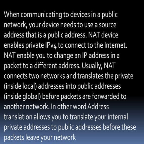Network address translations 