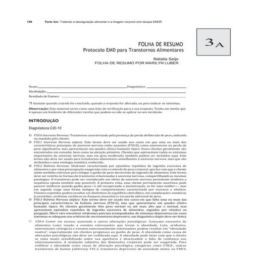 Protocolo EMD para Transtornos Alimentares por Natalia Seijo | PDF